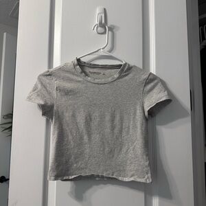 Abercrombie & Fitch Gray Crop Top